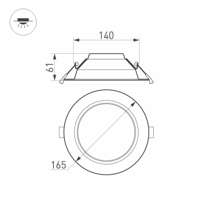 Светильник IM-165WH-Cyclone-18W Day White