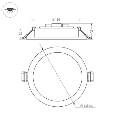 Светильник DL-BL145-12W Day White