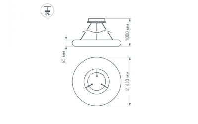 Светильник ALT-TOR-BB460PW-24W Warm White