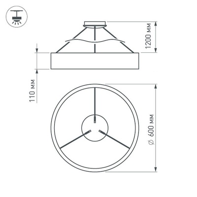 Светильник SP-TOR-KC600PW-42W Day White