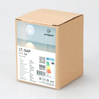 Светильник LT-GAP-R70-3W Warm3000 (WH, 30 deg)