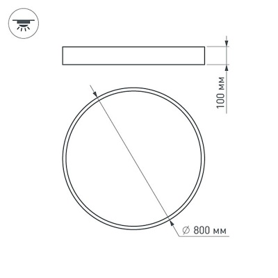 Светильник SP-TOR-TB800SB-90W Day White