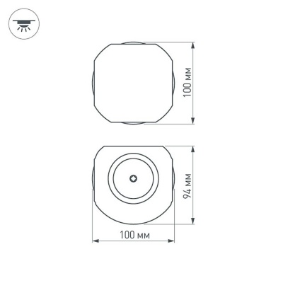 Светильник LGD-Wall-Orb-4B-8W Warm White