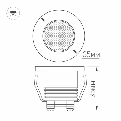 Светодиодный светильник LTM-R35WH 1W White 30deg