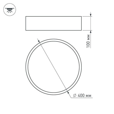 Светильник SP-TOR-TB400SB-25W Day White